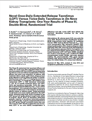 Budde K, et al 2014 publication thumbnail
